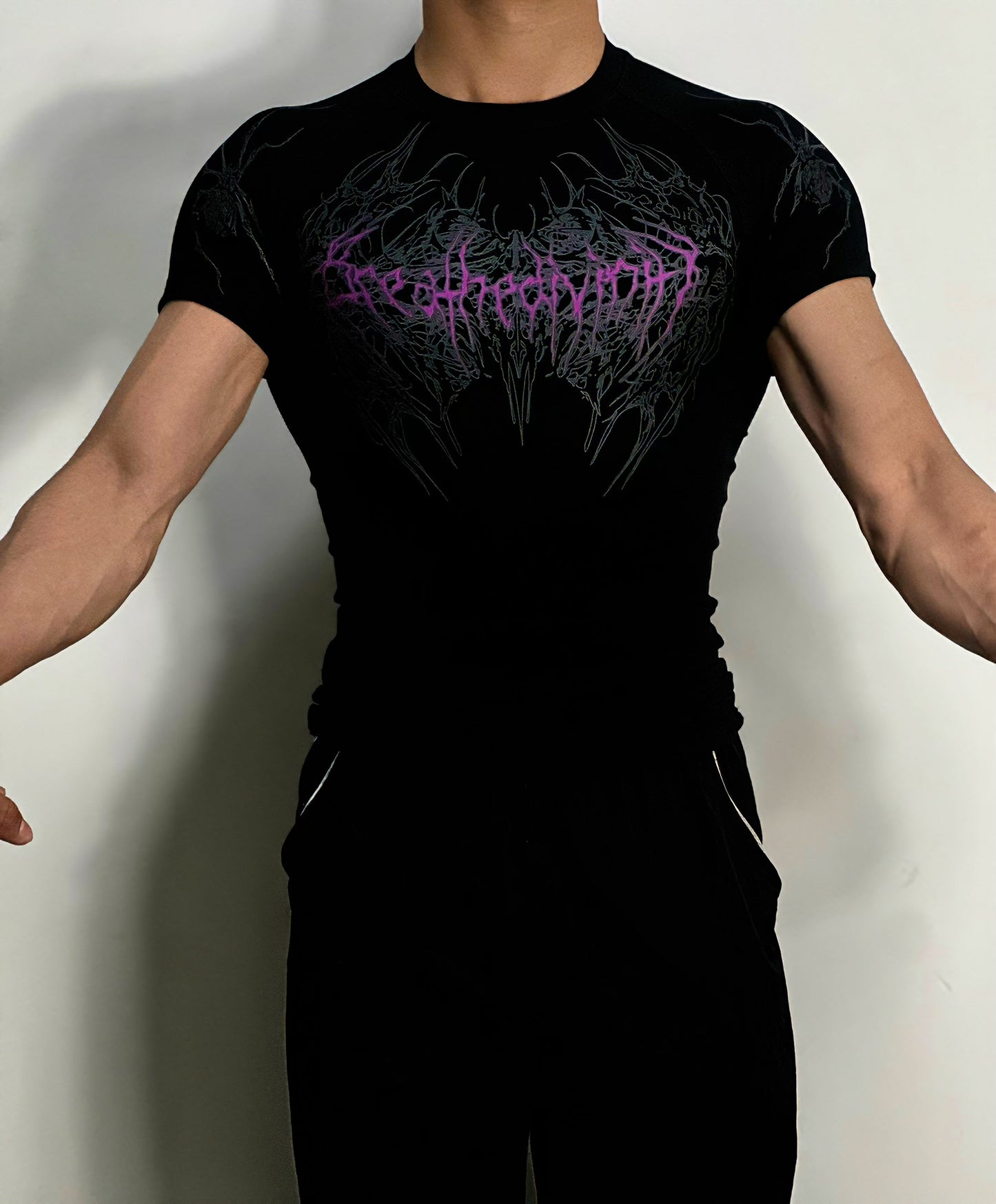 Playera compresión estilo breanithy manga corta