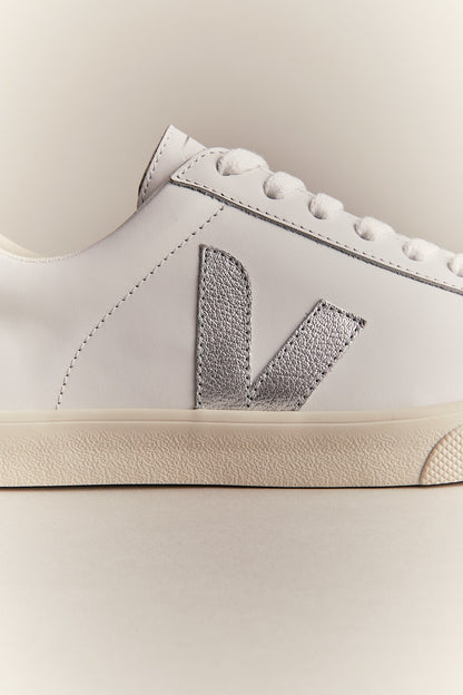 Veja Esplar Piel Blanco Plata